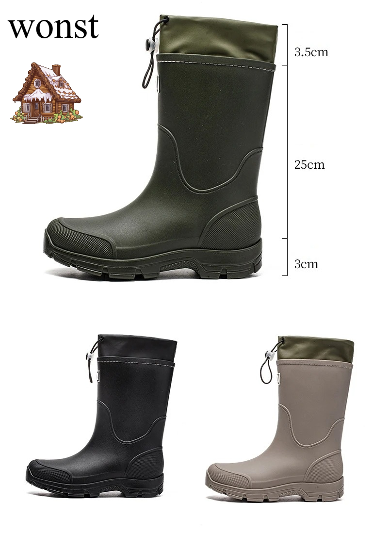 Fishing Equipment Basic - Zimowe buty przeciwdeszczowe, sprzęt wędkarski. Męskie