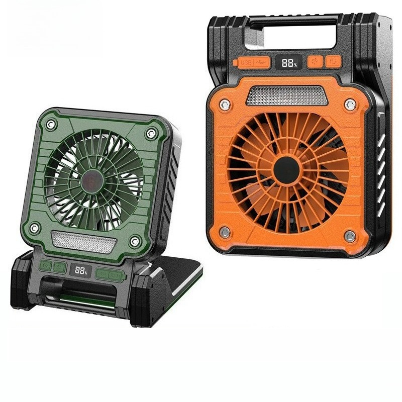 Fishing Equipment Basic - Przenośny, solarny, ładowany wentylator do namiotu