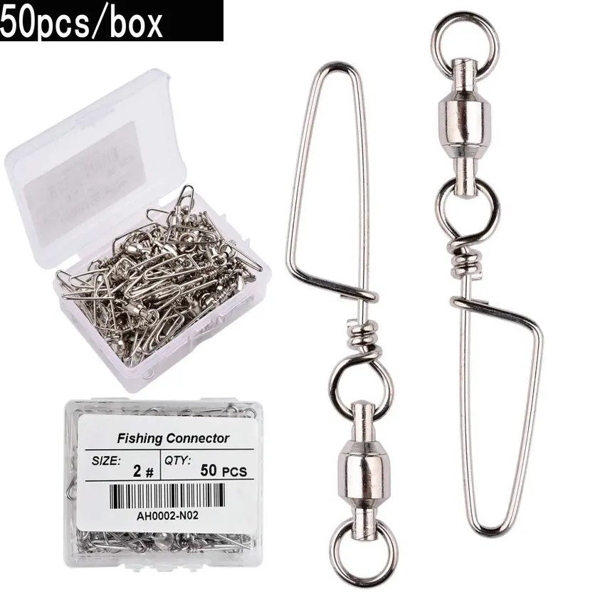 Fishing Equipment Storage - 50 szt. Krętlik z łożyskiem kulkowym