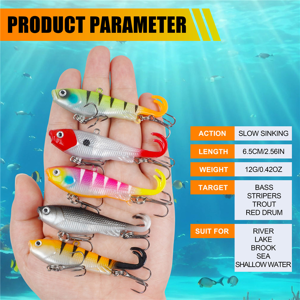 5 szt. Gotowych przynęt jigowy – Fishing Equipment For Trout recenzja i cena