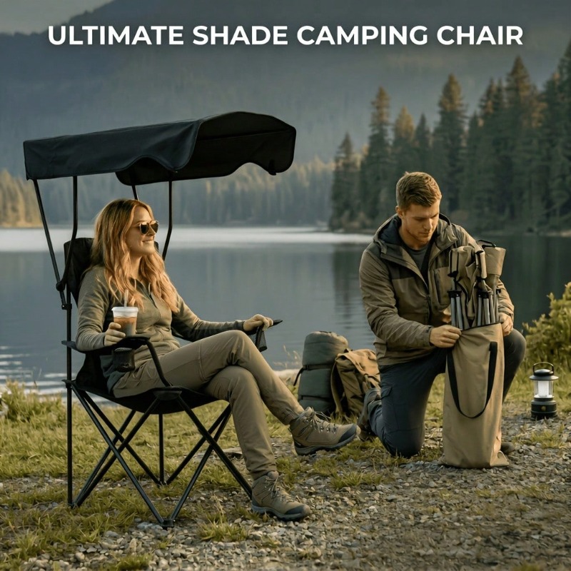 Krzesło kempingowe z baldachim – Fishing Equipment Holder recenzja i cena
